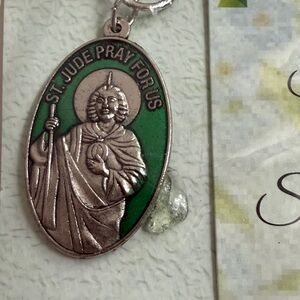 St. Jude and St. Anthony Prayer Card with Medal